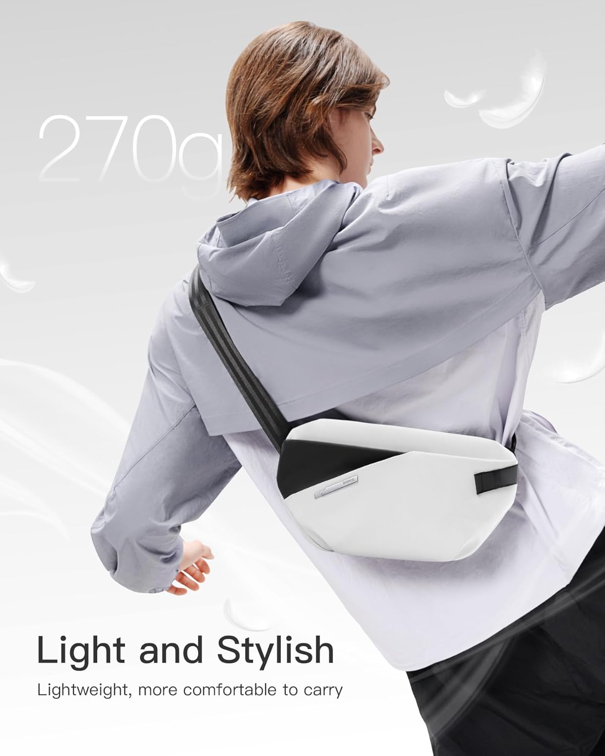 Detalle de Inateck Sac Banane Ville Femme & Homme – Sacoche Bandoulière Léger et Imperméable