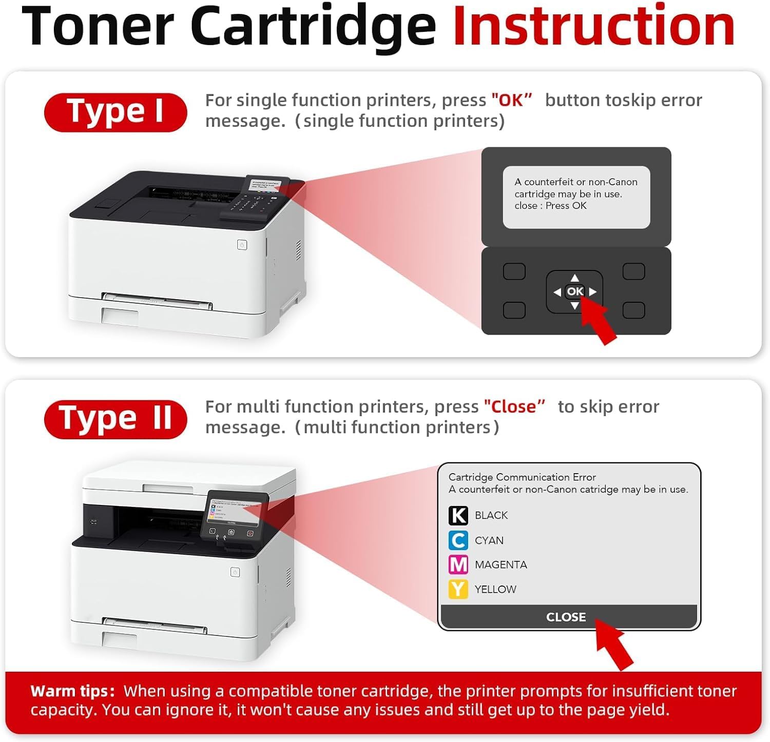 Thumbnail 1 de Skydo 067H Toner 4-Pack with Chip for Canon Laser Printers