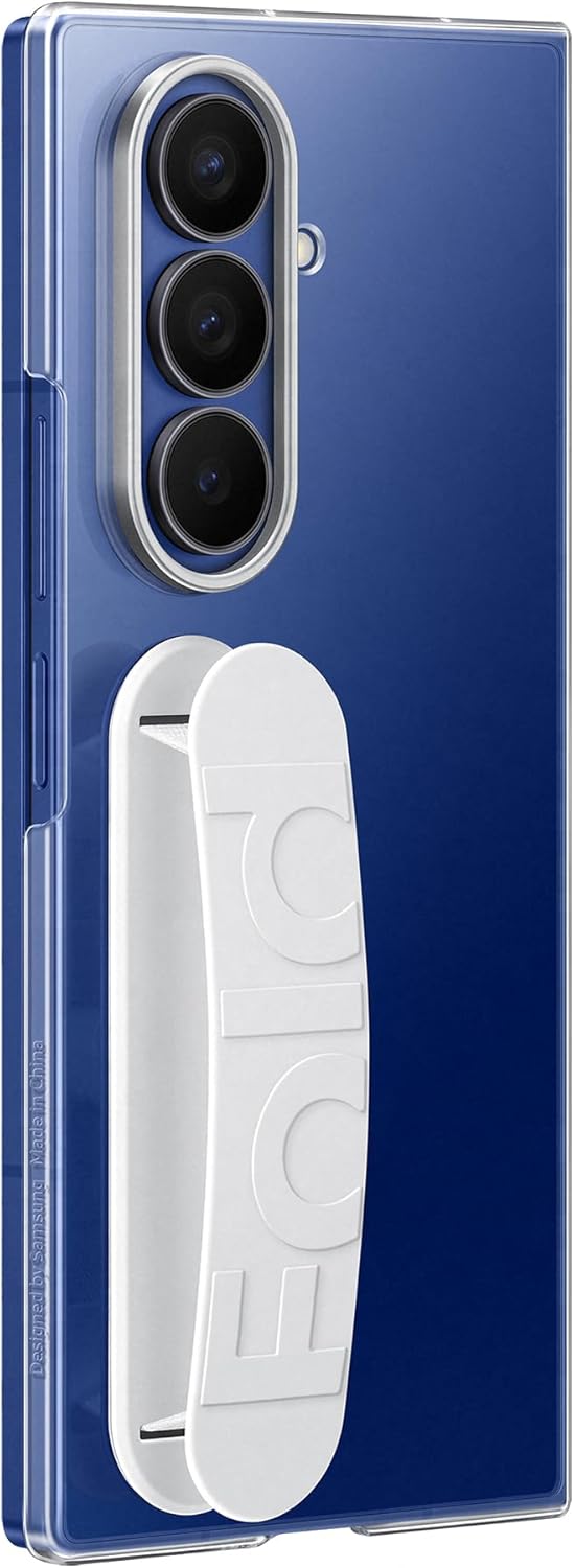 Detalle de Samsung Clear Grip Case Cover trasparente con cinturino per Galaxy Z Fold7 e 2 pellicole anti-riflesso