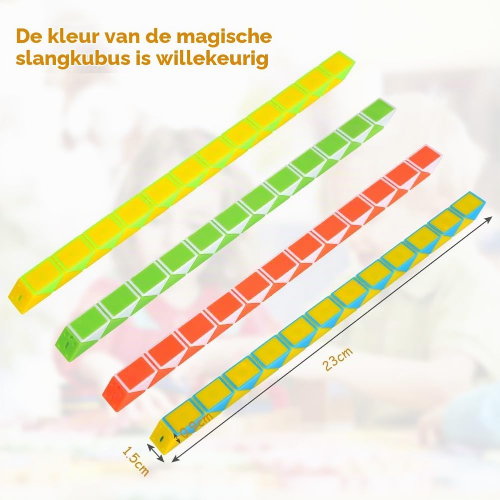Detalle 2 de Ainiv 3526868 mini-slangenkubussen, set van 24 in willekeurige kleuren