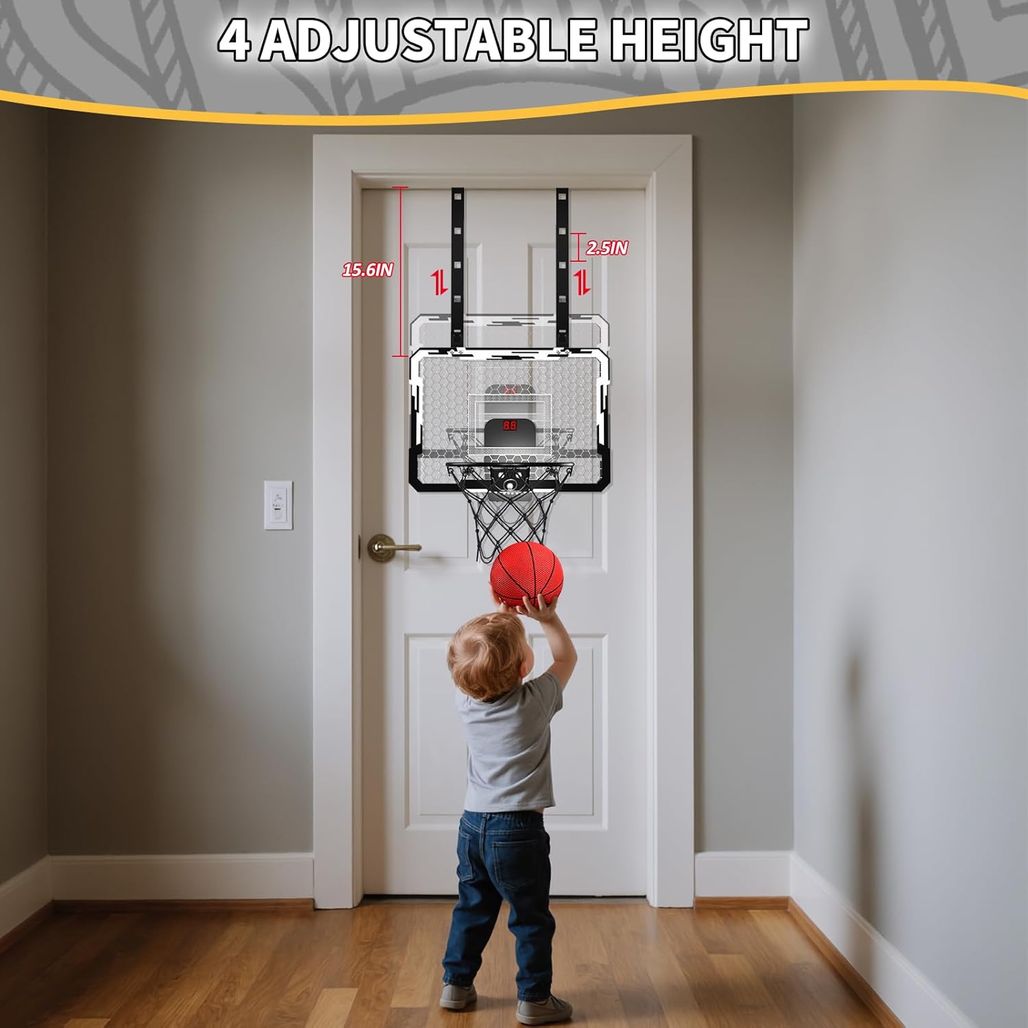 Thumbnail 4 de QDRAGON Indoor Mini Basketball Hoop 7-LED