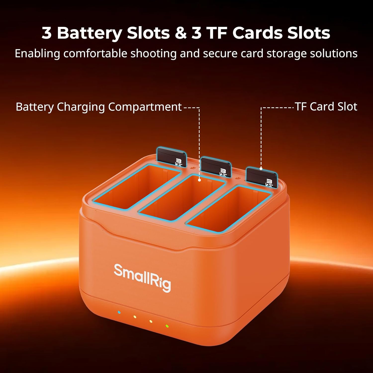 Thumbnail 3 de SmallRig chargeur triple de batterie pour DJI Action 6 / Action 5 Pro / Action 4 / Action 3 et Osmo 360