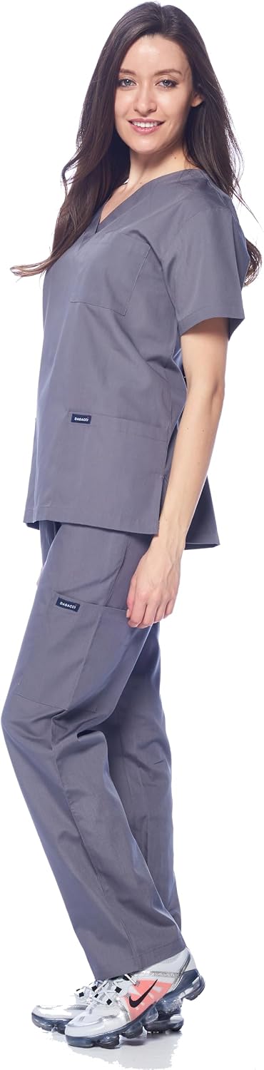 Detalle de Dagacci Scrubs Medical Uniform Set for Women and Men – Top & Pants