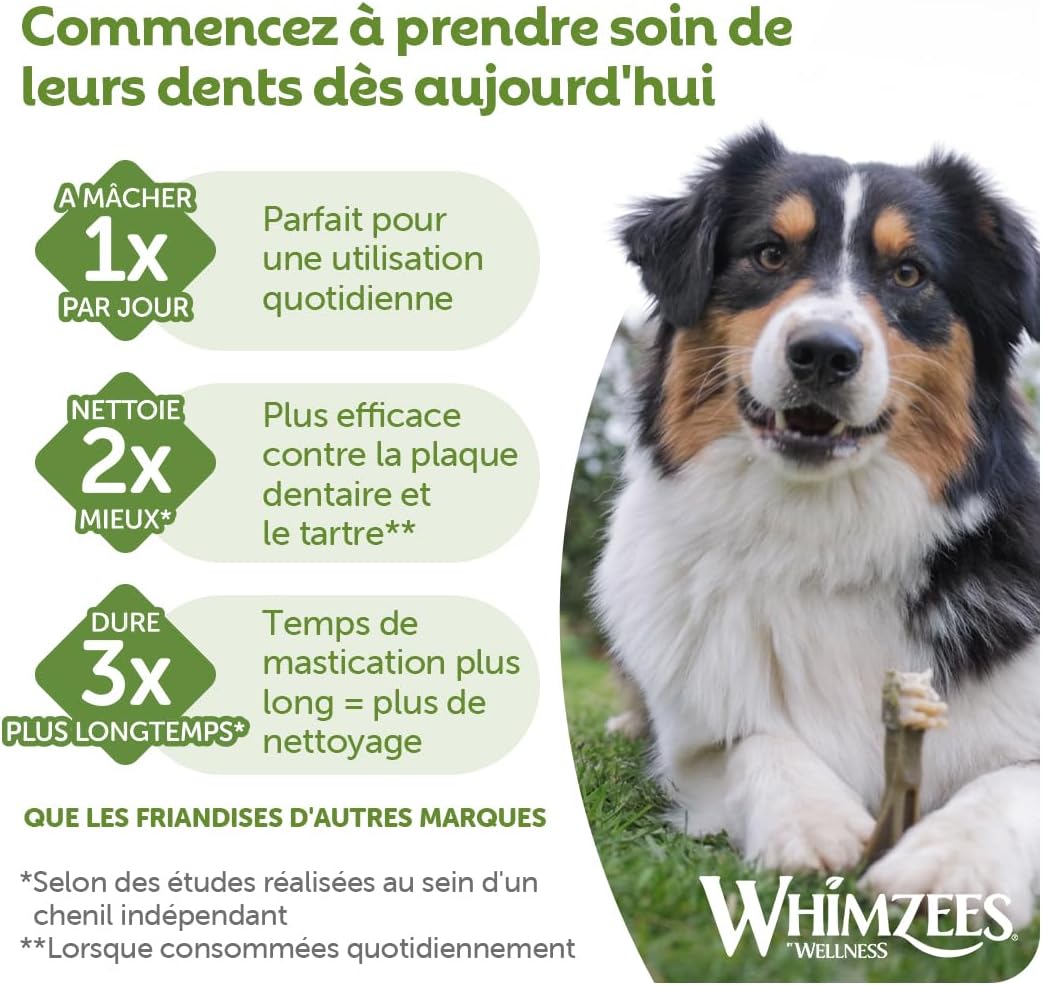 Detalle 2 de WHIMZEES Boîte de Variété L, 30 Pièces – Friandises dentaires naturelles pour Chiens de Grande Taille (Taille L)