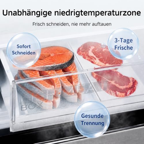 Thumbnail 6 de Midea 338L Kühlschrank mit Gefrierfach, 185 cm – Dual Inverter System, No Frost