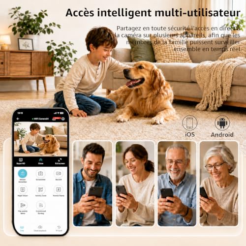 Thumbnail 8 de Liretope Camera Espion 4K: Mini Caméra WiFi sans Fil avec Vision Nocturne pour Intérieur