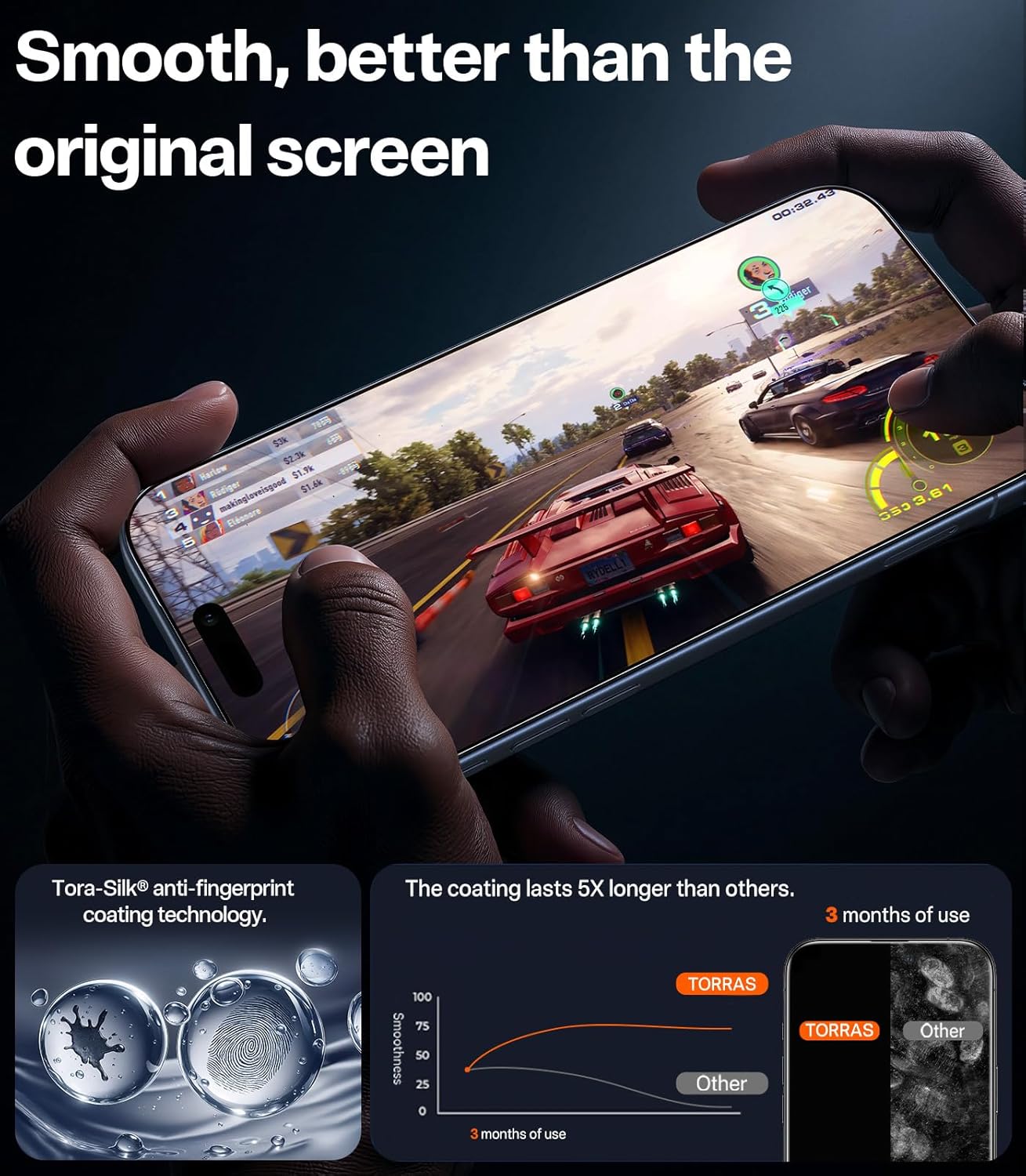 Thumbnail 6 de TORRAS Unbreakable iPhone 17 Pro screen protector 6.3-inch