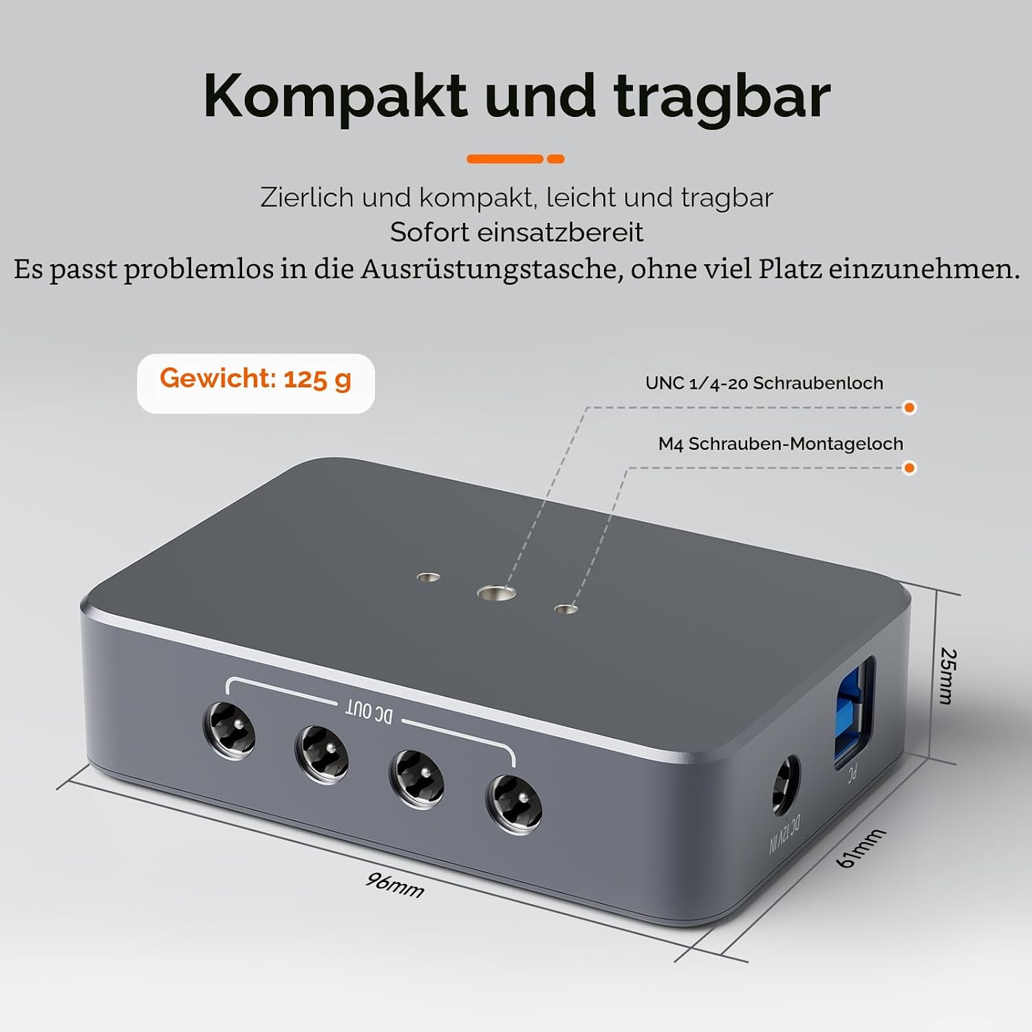 Detalle 2 de SVBONY SV241 Astronomie USB Steuerhub (Astro Powerbox) mit 6x DC, USB3.1, USB2.0 & USB-C