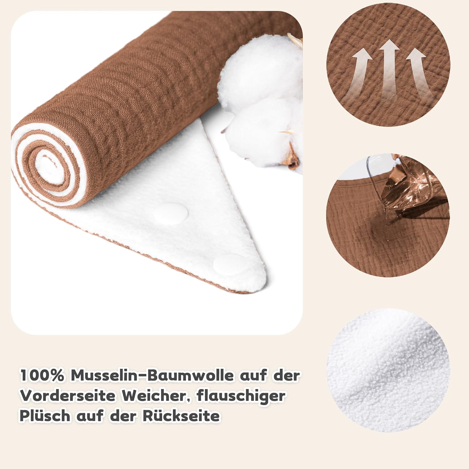 Detalle de Susurration Lätzchen Baby Dreieckstuch Baby Musselin Halstuch Baby für Junge und Mädchen,Sabberlätzchen Baby Verstellbare
Susurration Lätzchen Baby Dreieckstuch Baby Musseli…