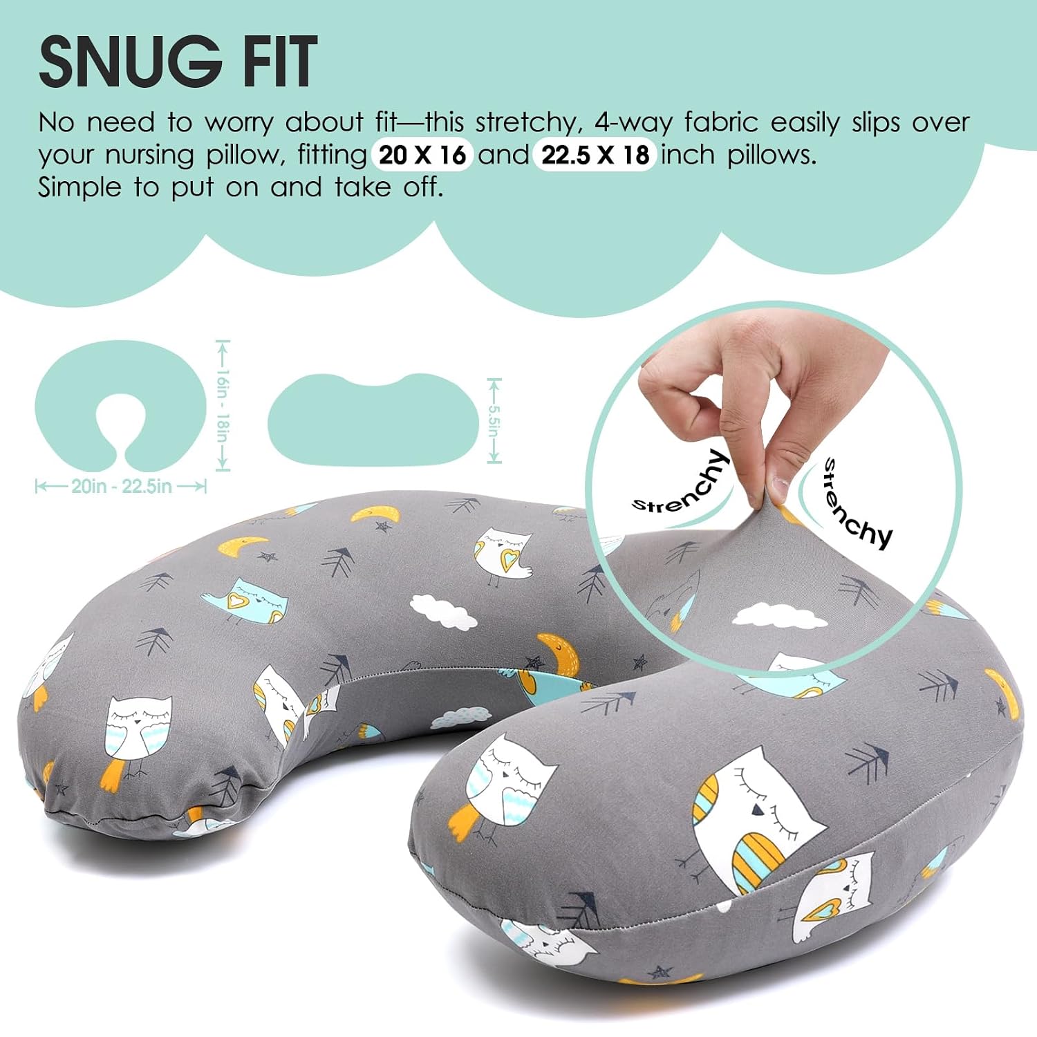Detalle de BROLEX Nursing Pillow Covers 2-Pack