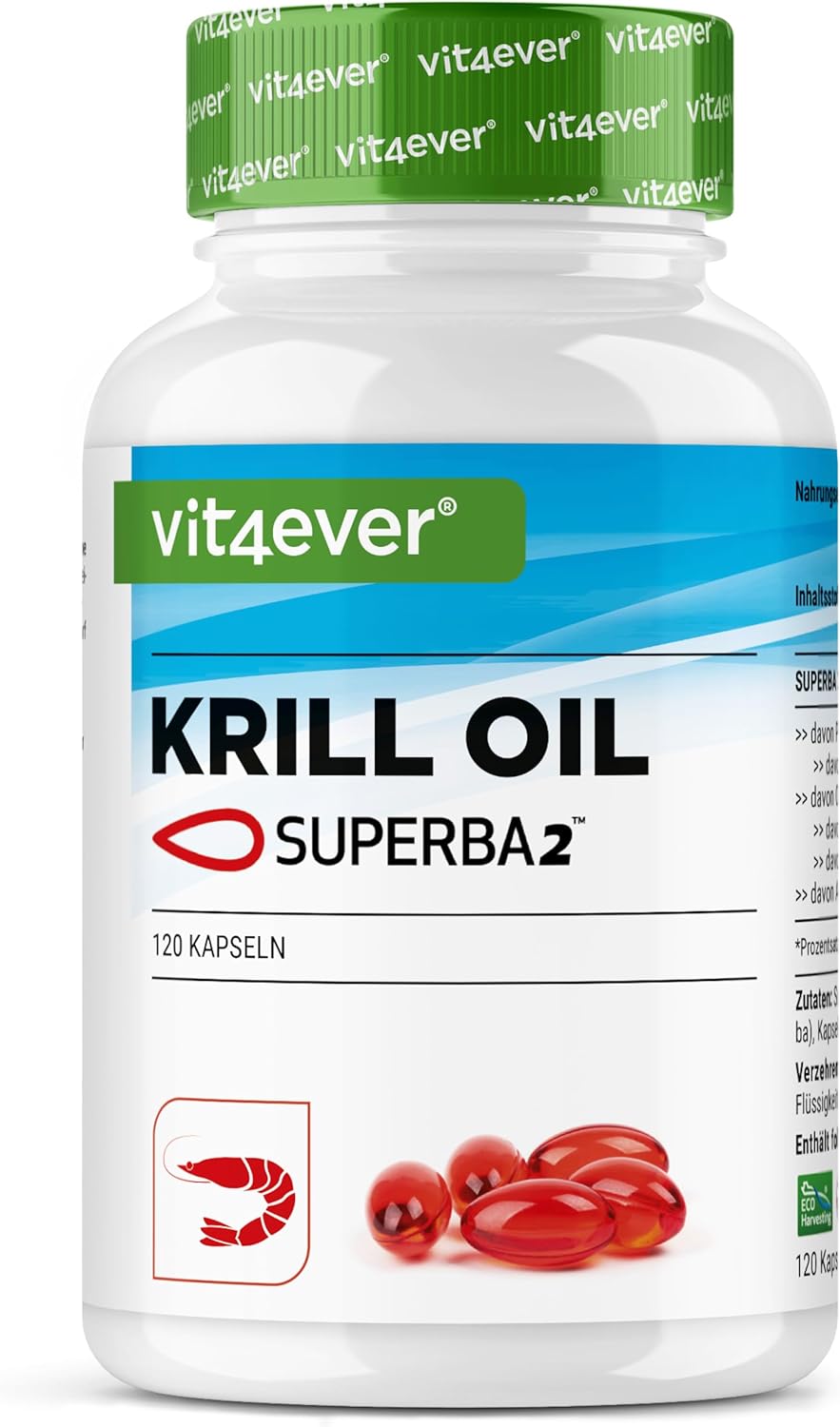 Detalle de vit4ever Krillöl 120 Kapseln