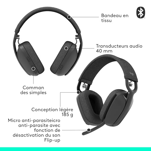 Thumbnail 6 de Logitech Zone Vibe 100 — Casque d'écoute sans fil léger pour travail et loisir