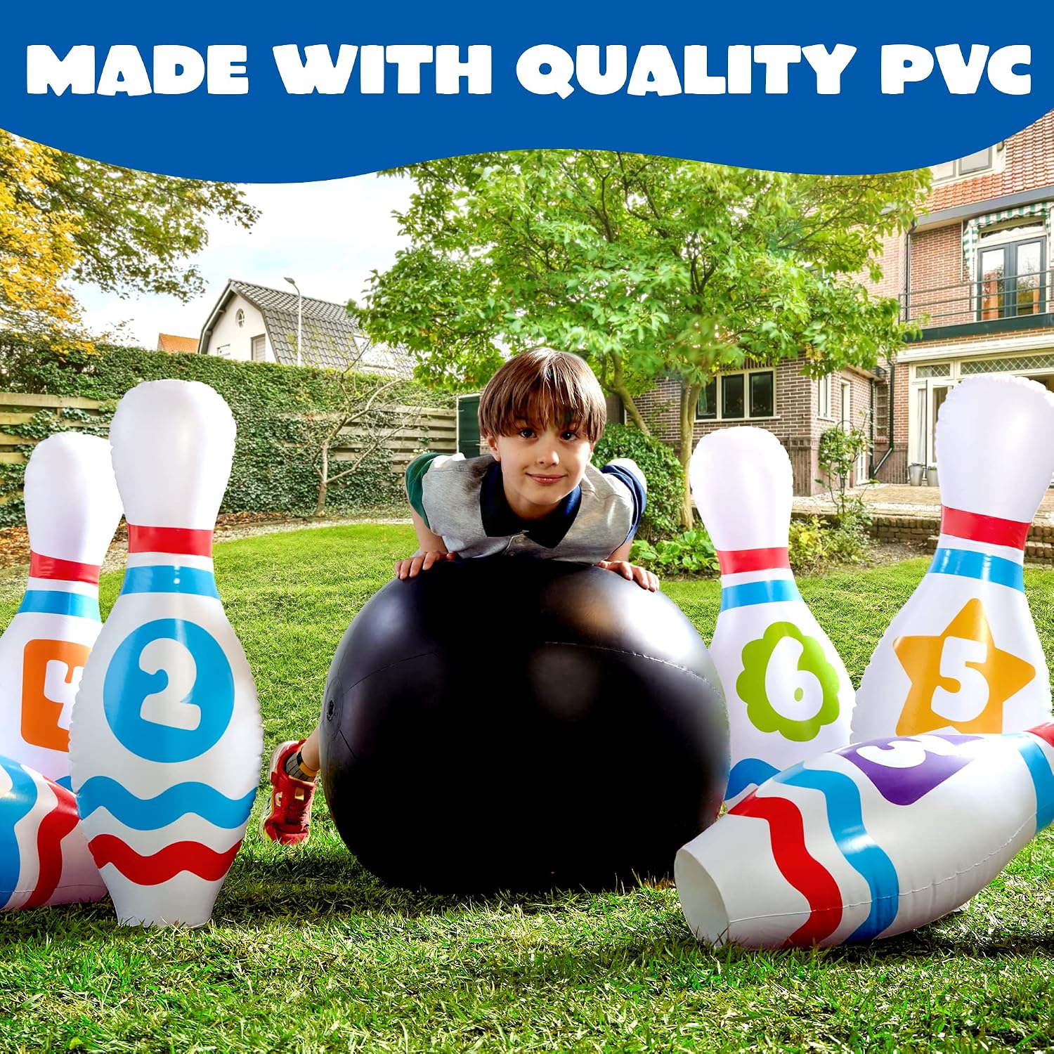 Thumbnail 2 de JOYIN Juego de Bolos Inflable Gigante 🎳 para Niños y Adultos