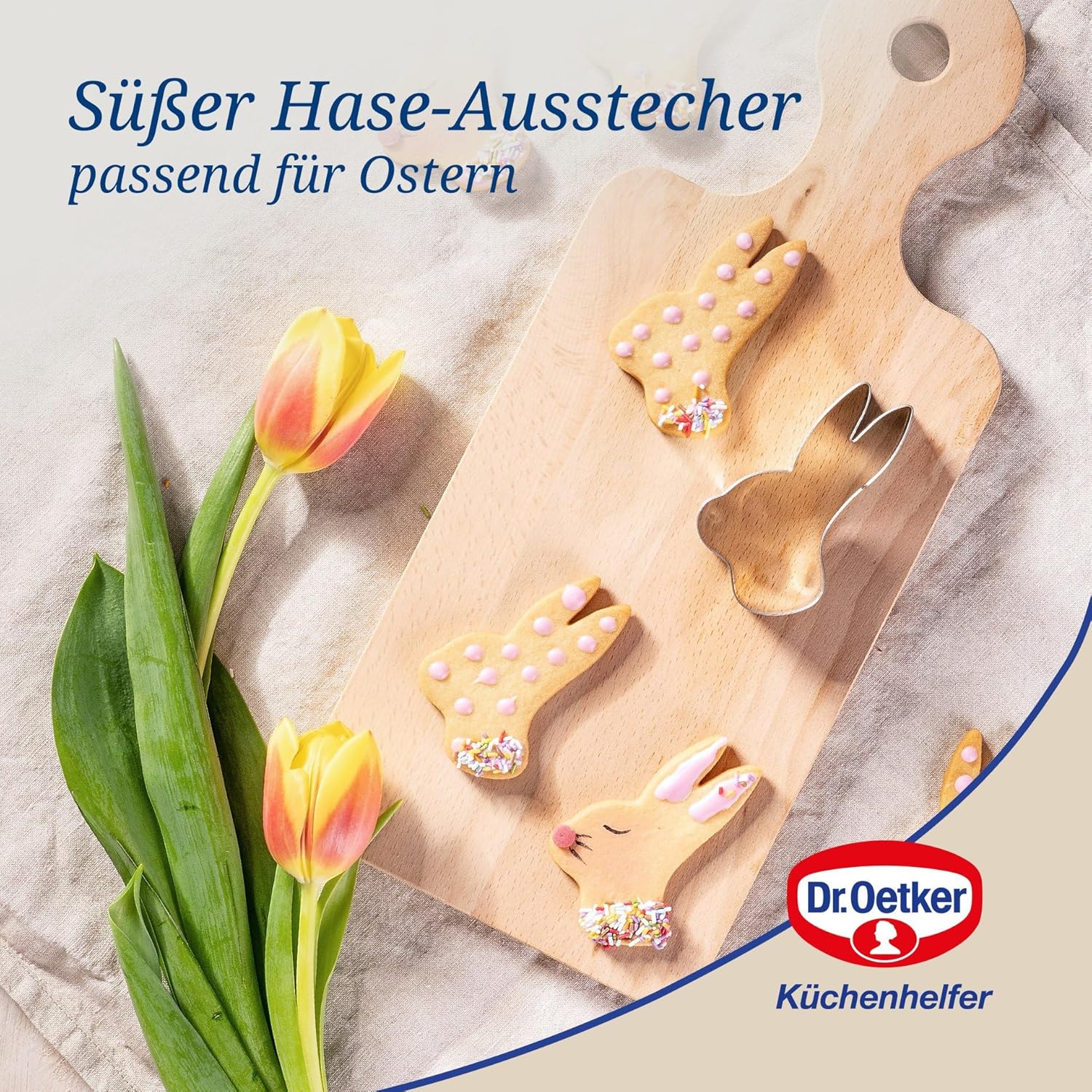 Thumbnail 4 de Dr. Oetker Ausstecher Hasenkopf – Goldiges Ostern, Weißblech/verzinnt