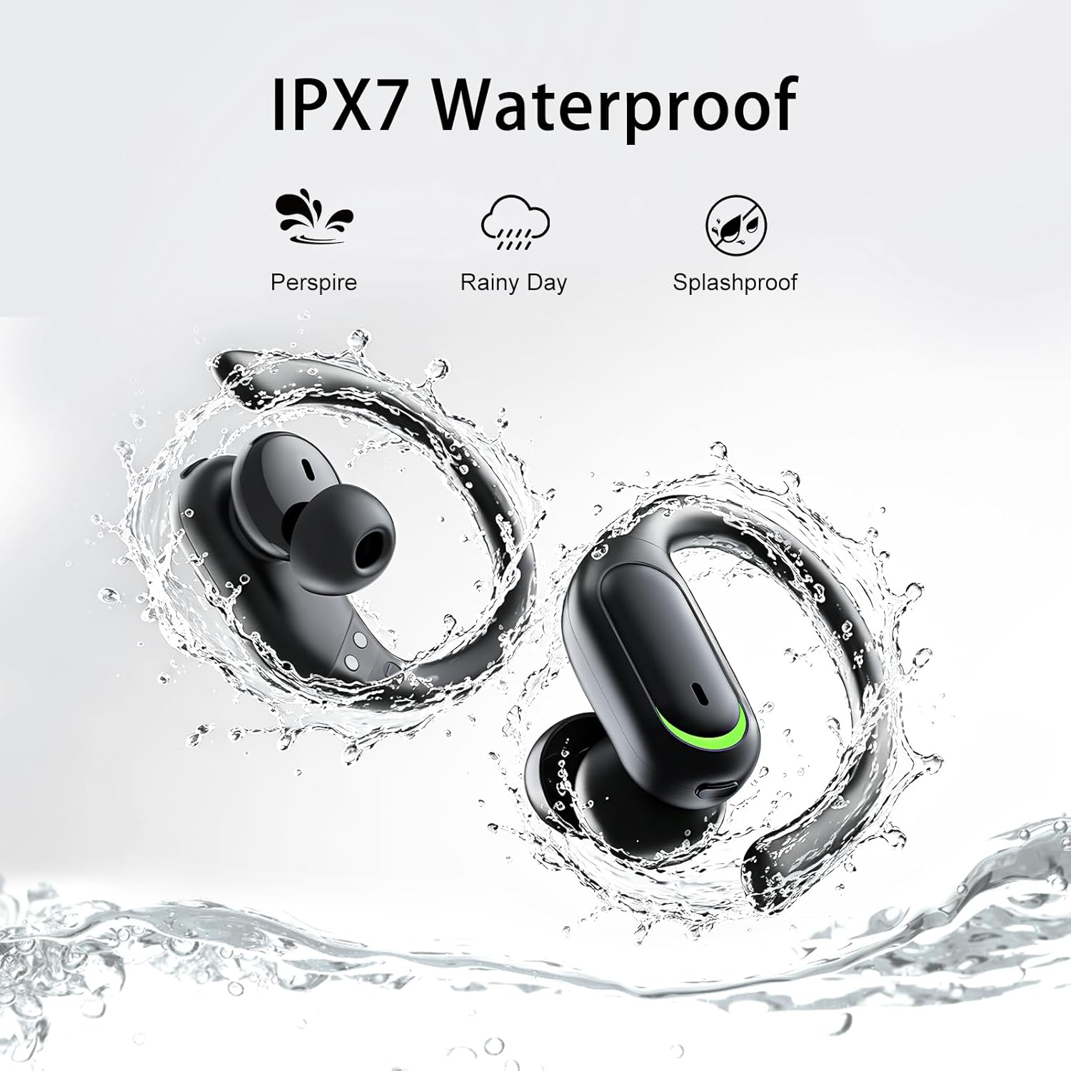Detalle de Bluetooth Kopfhörer Sport S2 Pro – 5.4 Stereo In Ear, IPX7, LED Display, 60 Stunden Laufzeit