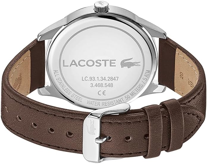 Thumbnail 2 de Lacoste Vienna Quarz-Uhr für Herren – Analoge Uhr mit braunem Lederarmband, 42 mm