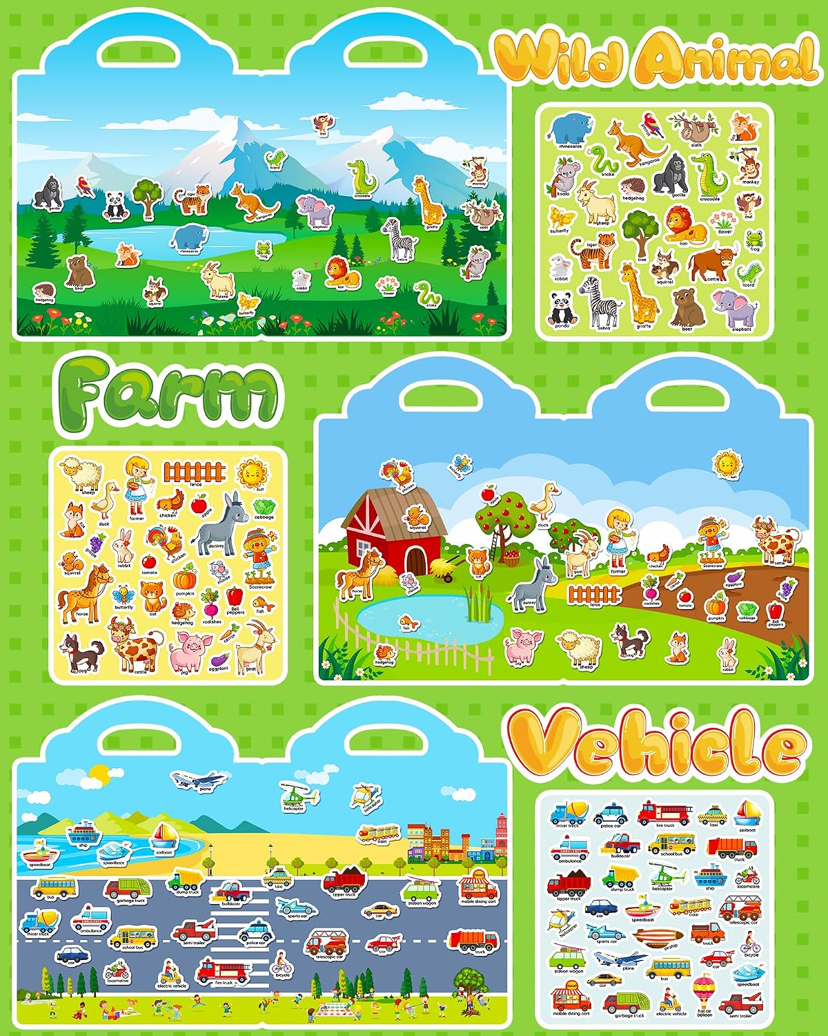 Thumbnail 3 de Walenced Reusable Sticker Book for Toddlers 🎨