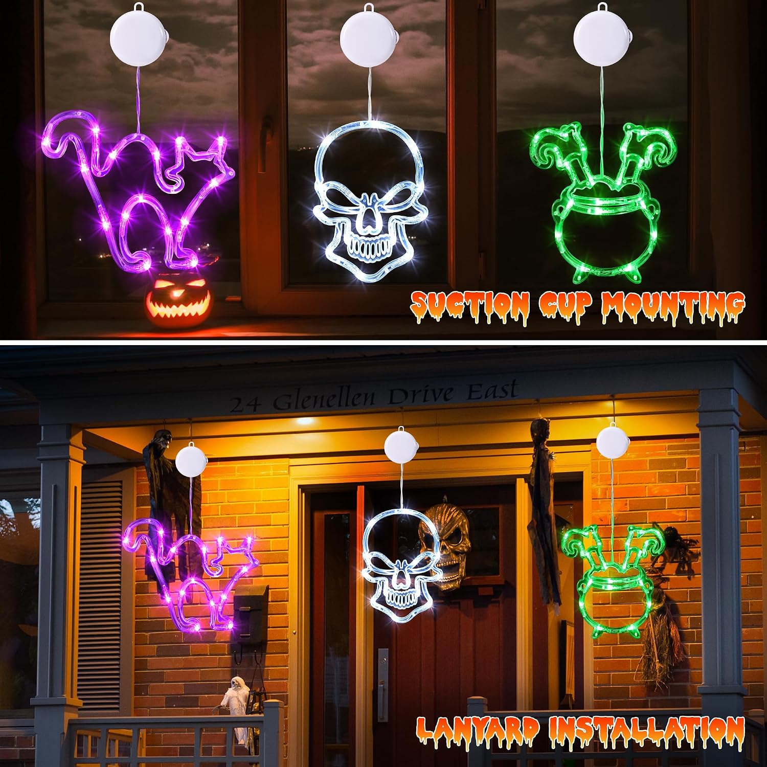 Detalle 1 de Joomer Halloween Window Lights 3-Pack