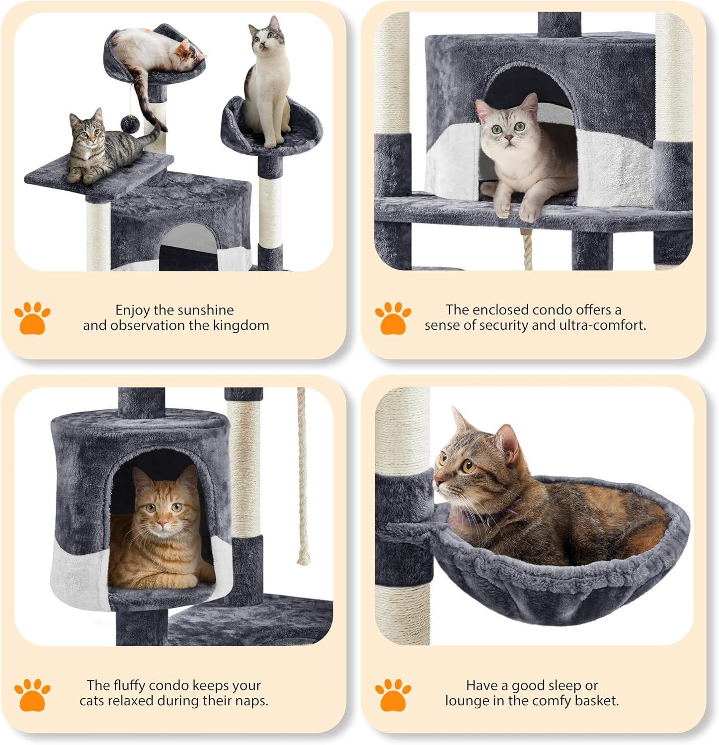 Detalle 1 de Yaheetech Cat Tree, 79-Inch