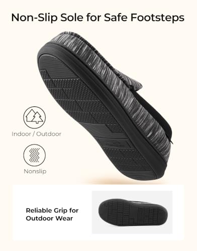 Thumbnail 5 de EverFoams Men's Moccasin Slippers Cosy Memory Foam Shoes Astro Black, 8 UK