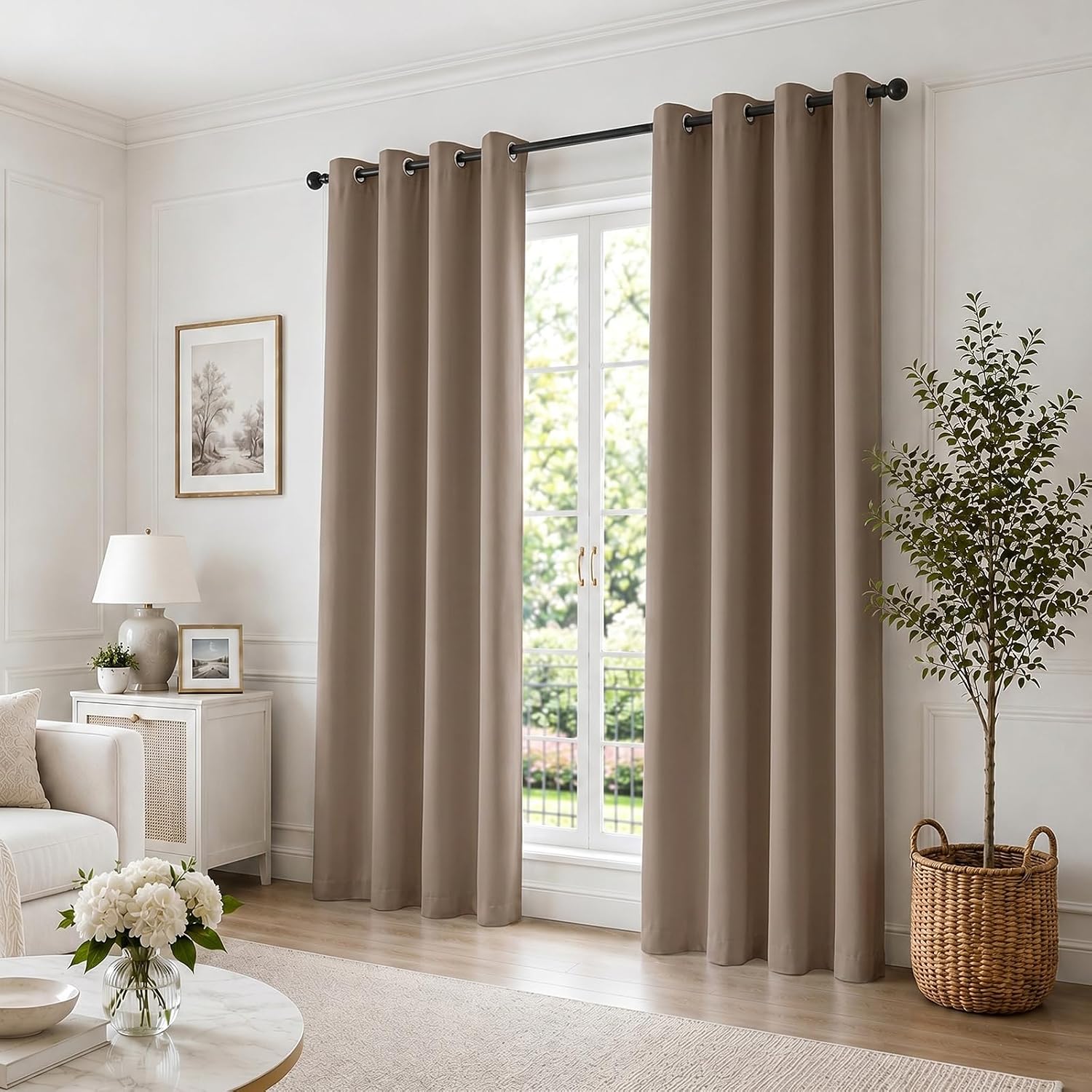 Detalle 2 de Ystyle Rideau Occultant Lot de 2 140x300 cm – Rideau Extérieur Étanche et Isolant Thermique