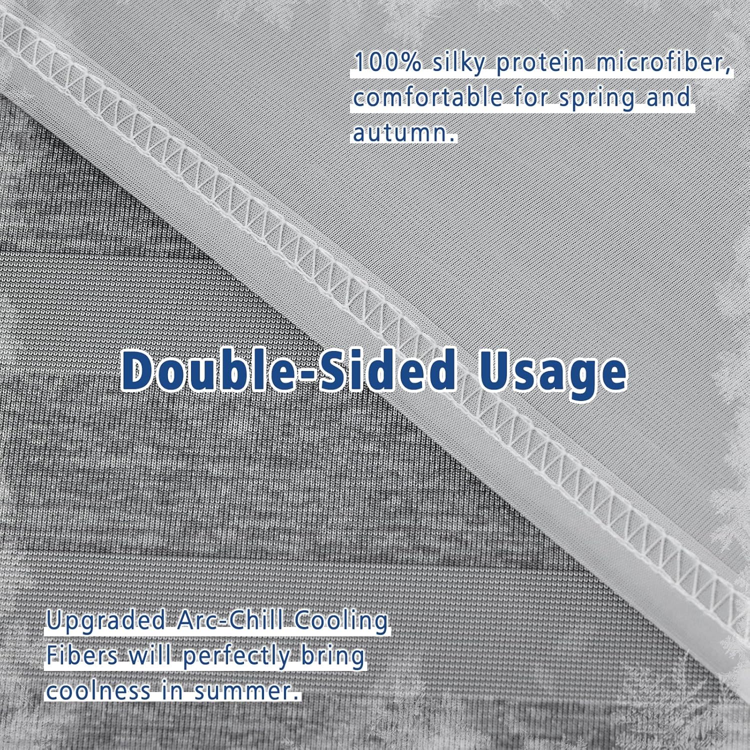 Thumbnail 5 de EMME Kühldecke Arc-Chill Q-Max>0,5, 152 x 203 cm (2-in-1, doppelseitig) – grau gestreift