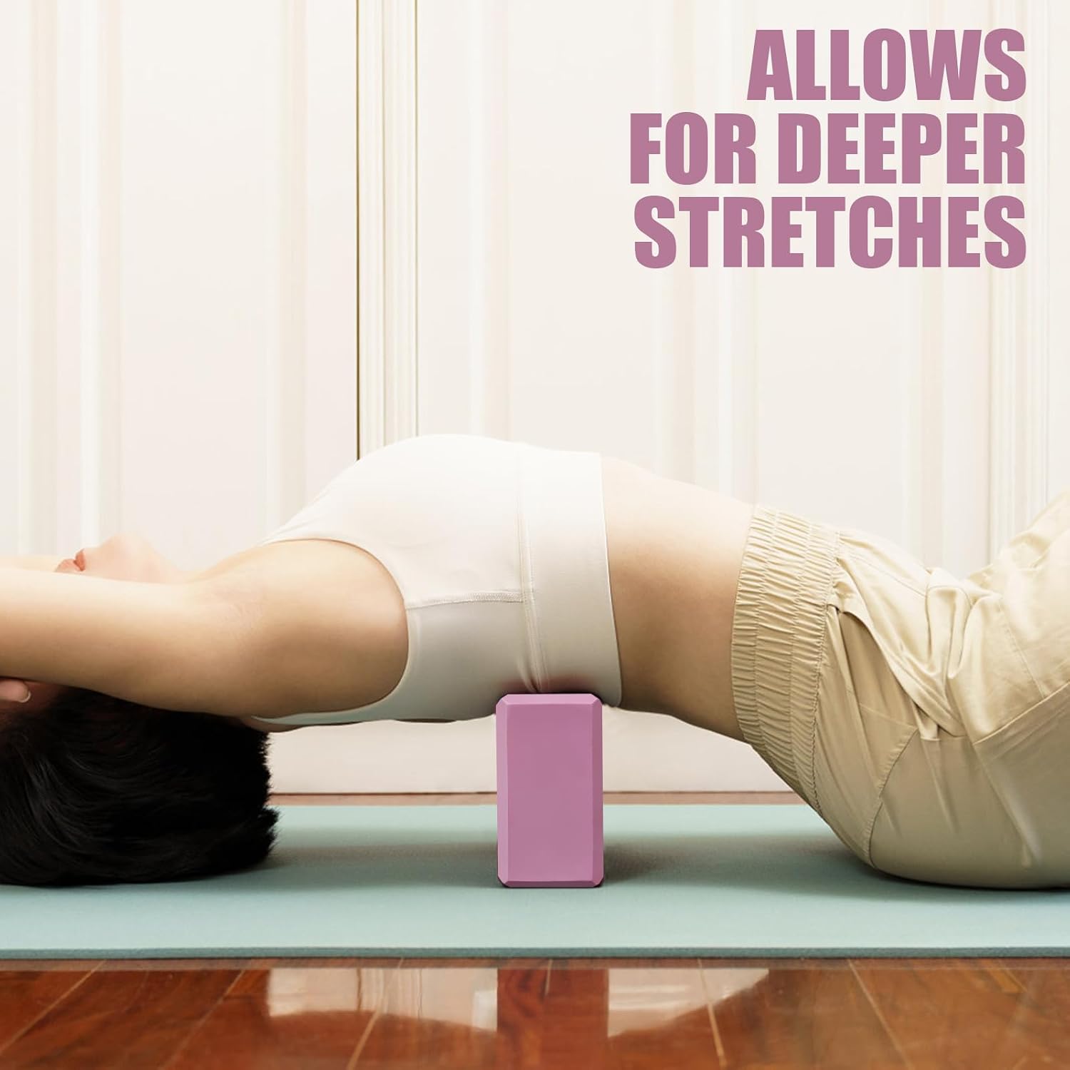 Thumbnail 6 de Septo 1 Yoga Blocks, 9 x 6 x 3-Inch EVA Foam, Pink 2-Pack