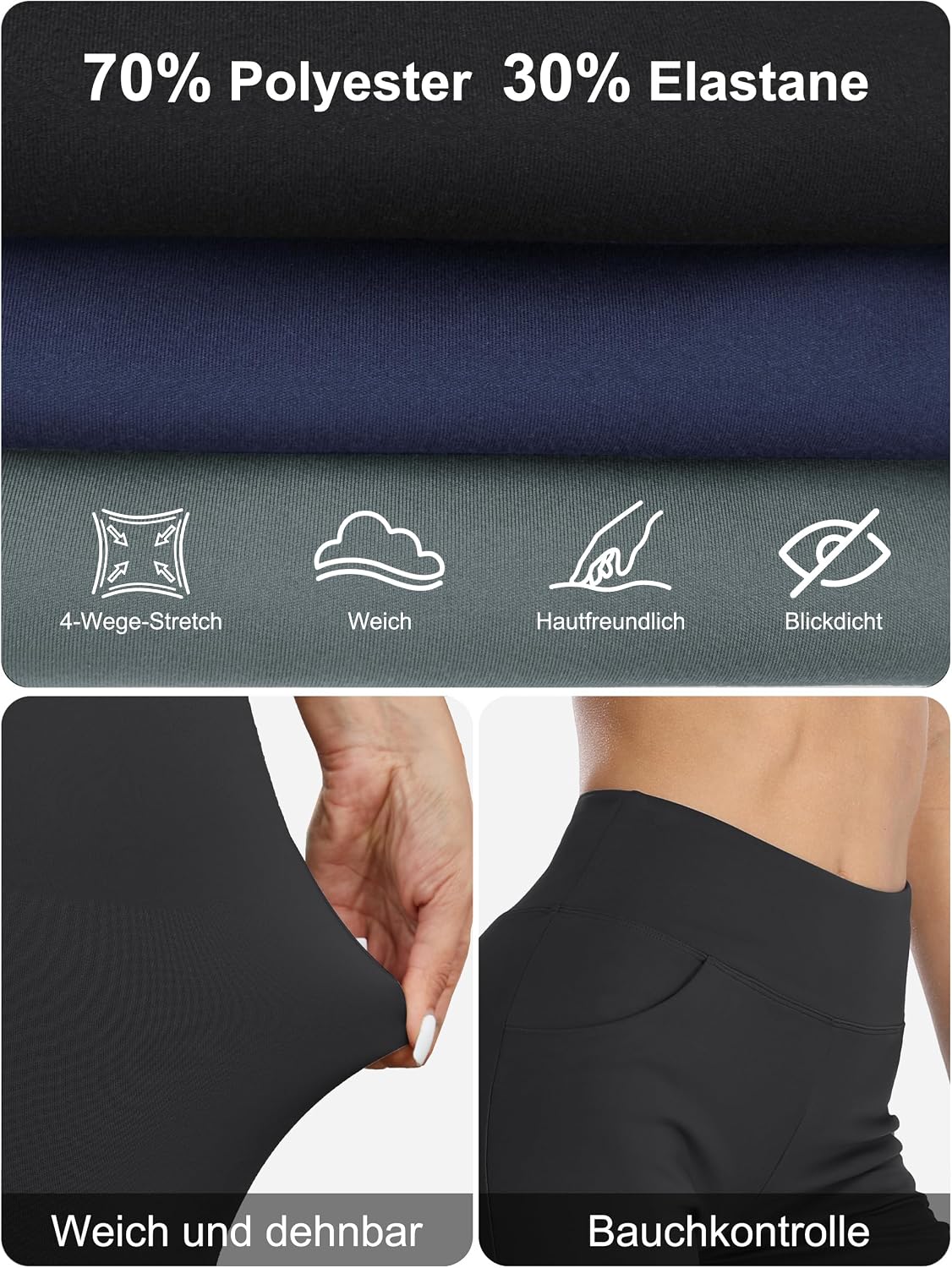 Detalle 2 de MOVE BEYOND Butterweiche Yogahose 4 Taschen