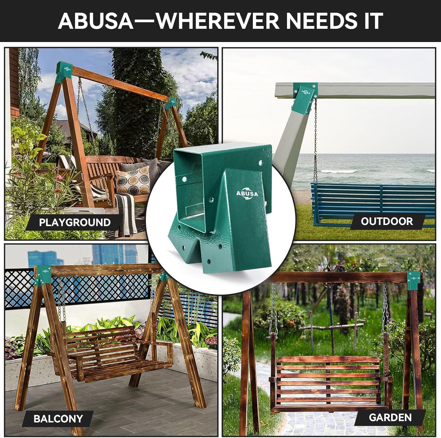 Thumbnail 6 de ABUSA Swing Set Brackets, Light Green