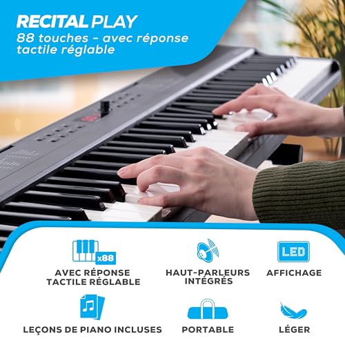 Thumbnail 1 de Alesis Recital Play Clavier Piano 88 Touches – Kit complet avec accessoires