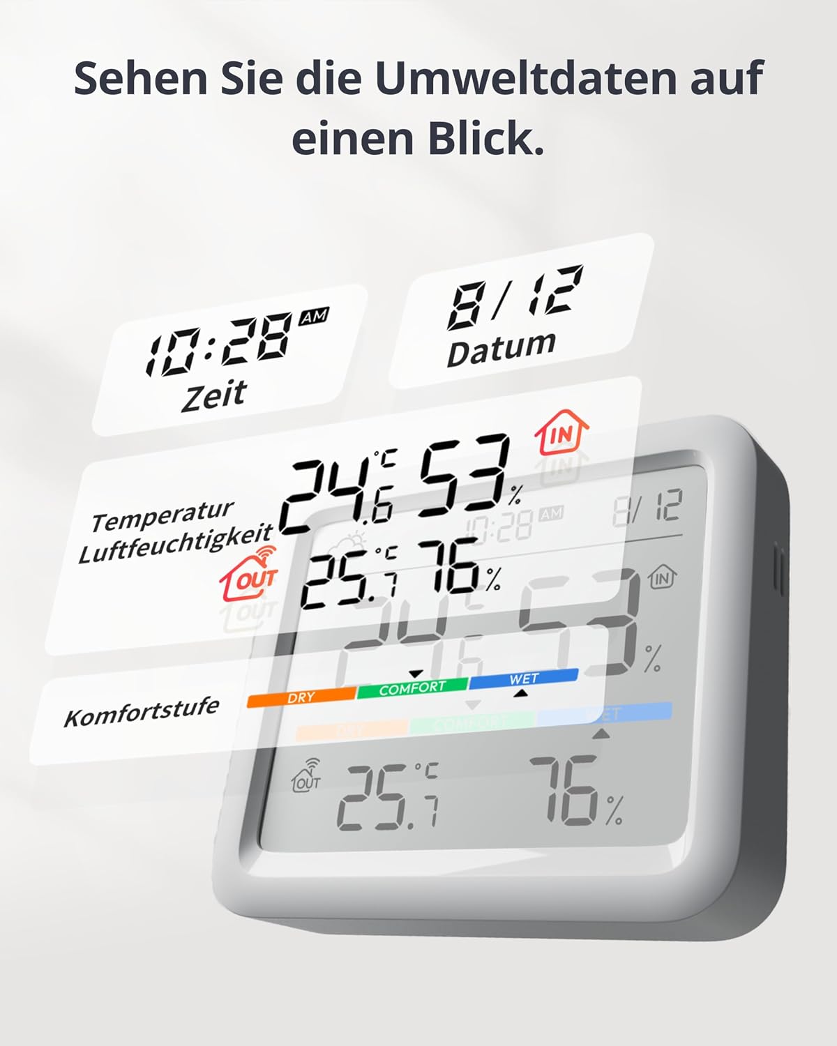 Thumbnail 1 de SwitchBot Meter Pro 9,14 cm Wetterstation