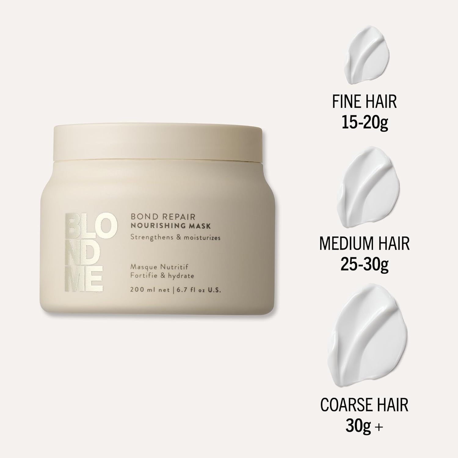 Thumbnail 4 de Schwarzkopf Professional BLONDME Bond Repair Nourishing Mask (200 ml) for deeply nourishing blonde hair