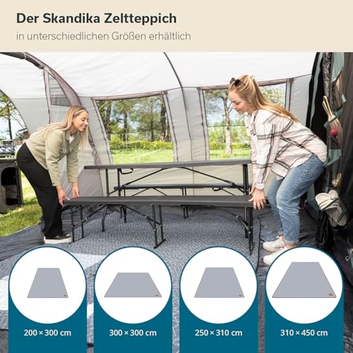 Thumbnail 6 de Skandika Zeltteppich Bredal 250 × 310 cm – wetterfestes Outdoor-Kissen mit Softtouch-Polyester