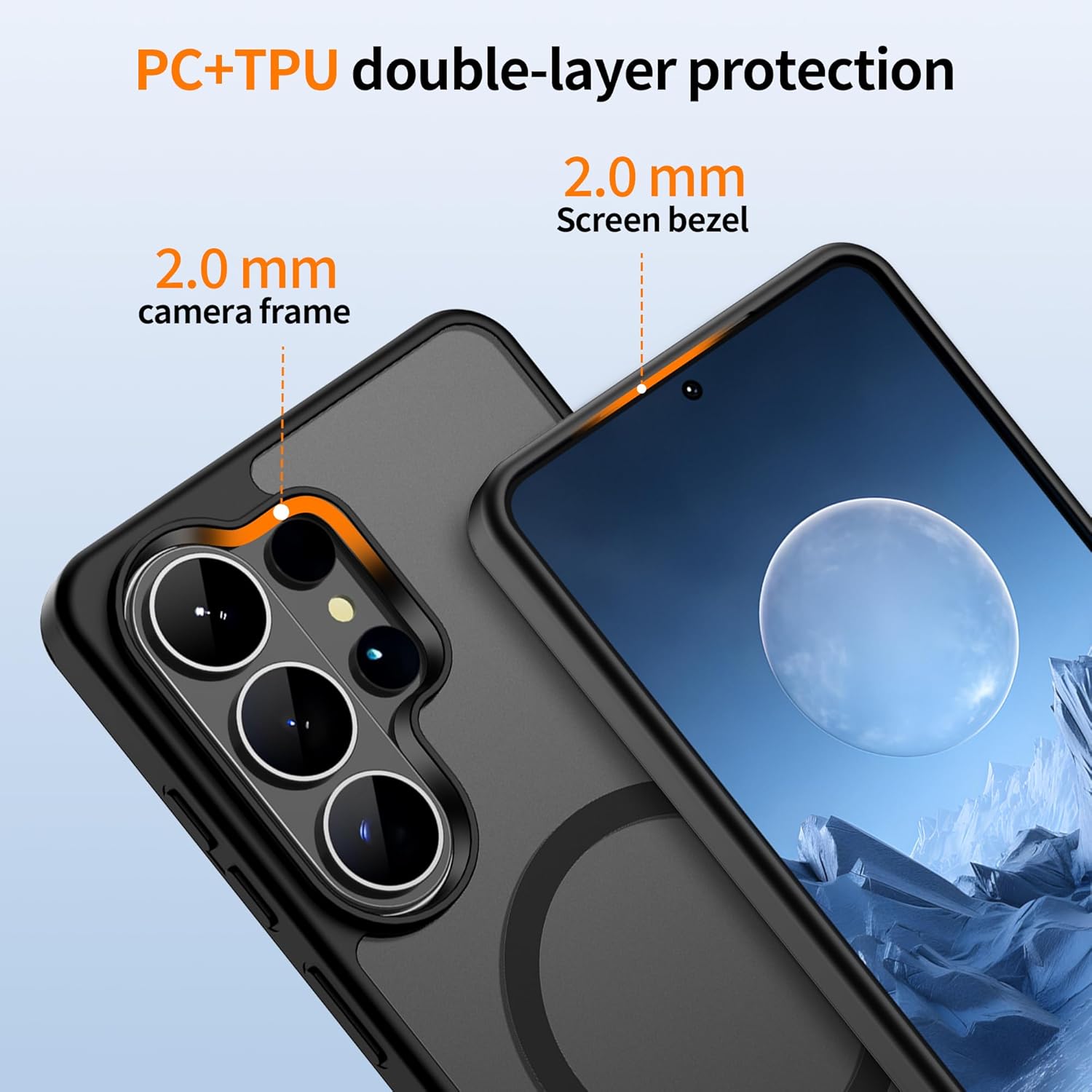 Thumbnail 5 de Jshru Magnetic Case for Samsung S26 Ultra with MagSafe support and HD screen protectors (Black)