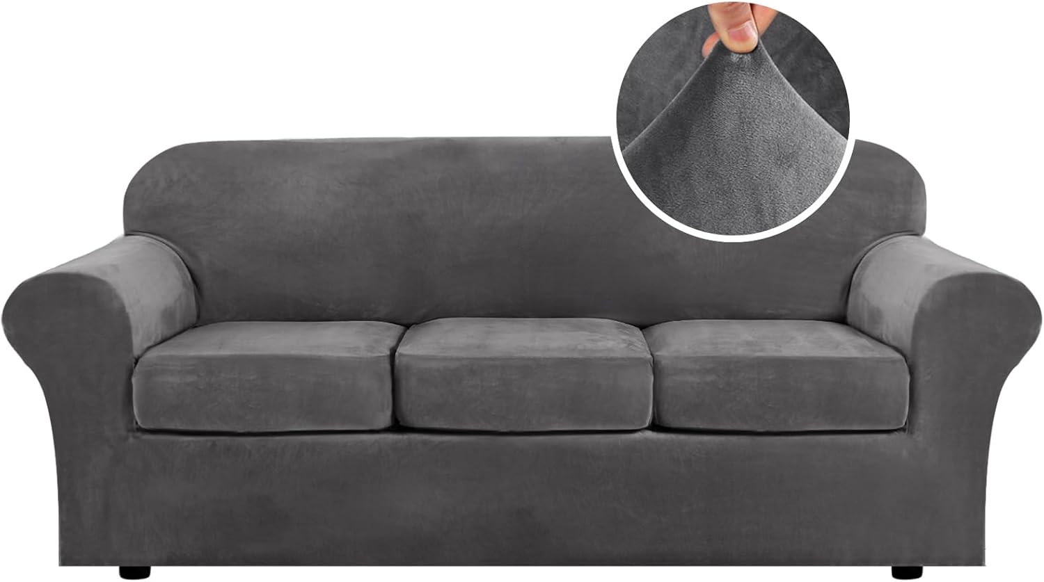 H.VERSAILTEX 4-Piece Velvet Sofa Covers