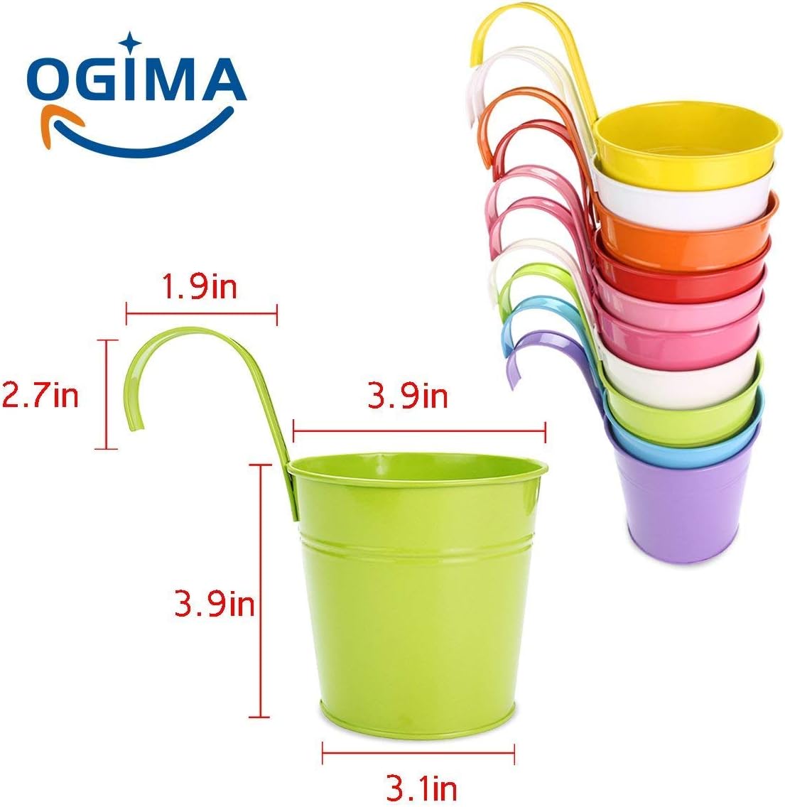 Detalle de OGIMA 10 Hanging iron flower pots
