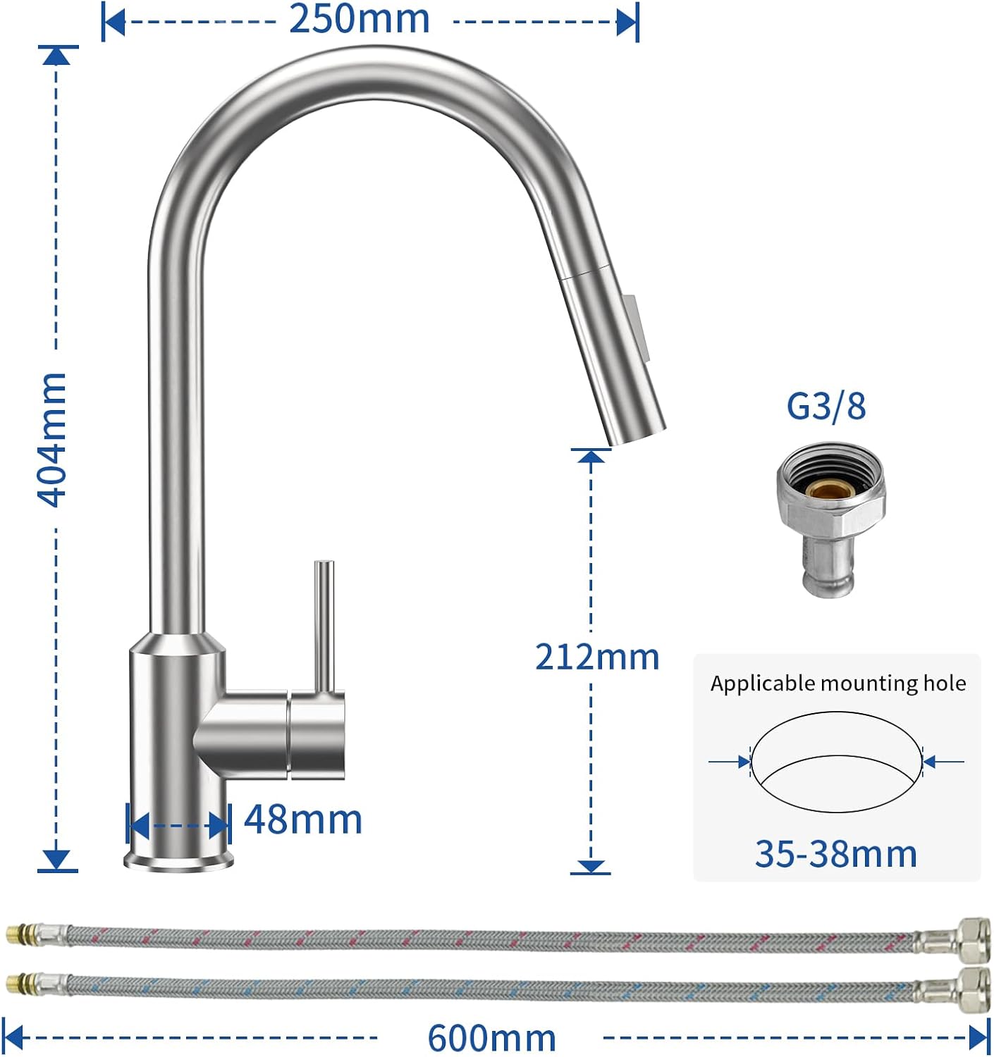 Thumbnail 5 de CECIPA Rubinetto Cucina 360° Acciaio Inox