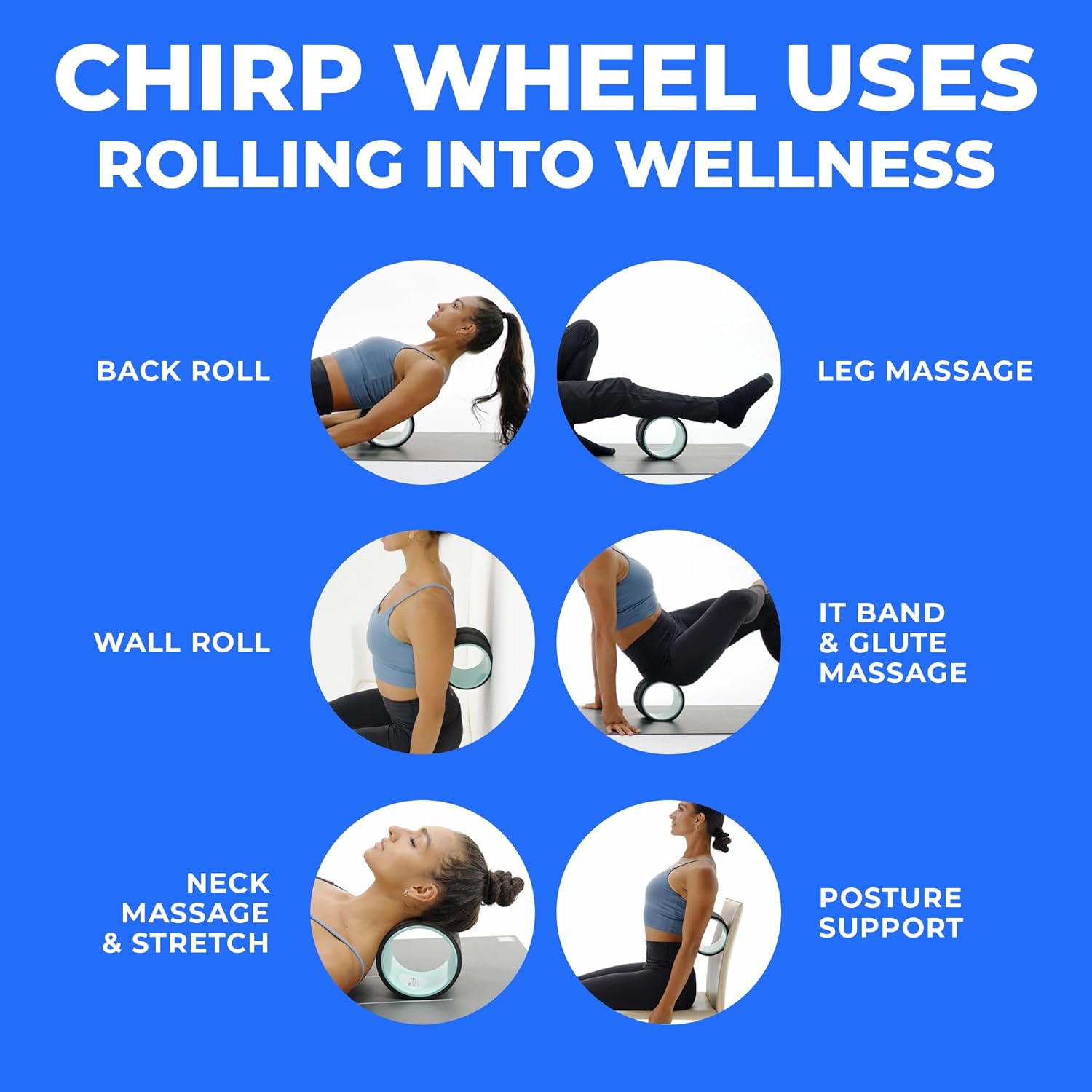 Thumbnail 4 de Chirp Chirp Wheel+ Foam Roller (6 Inch Mint) for Targeted Back & Neck Relief