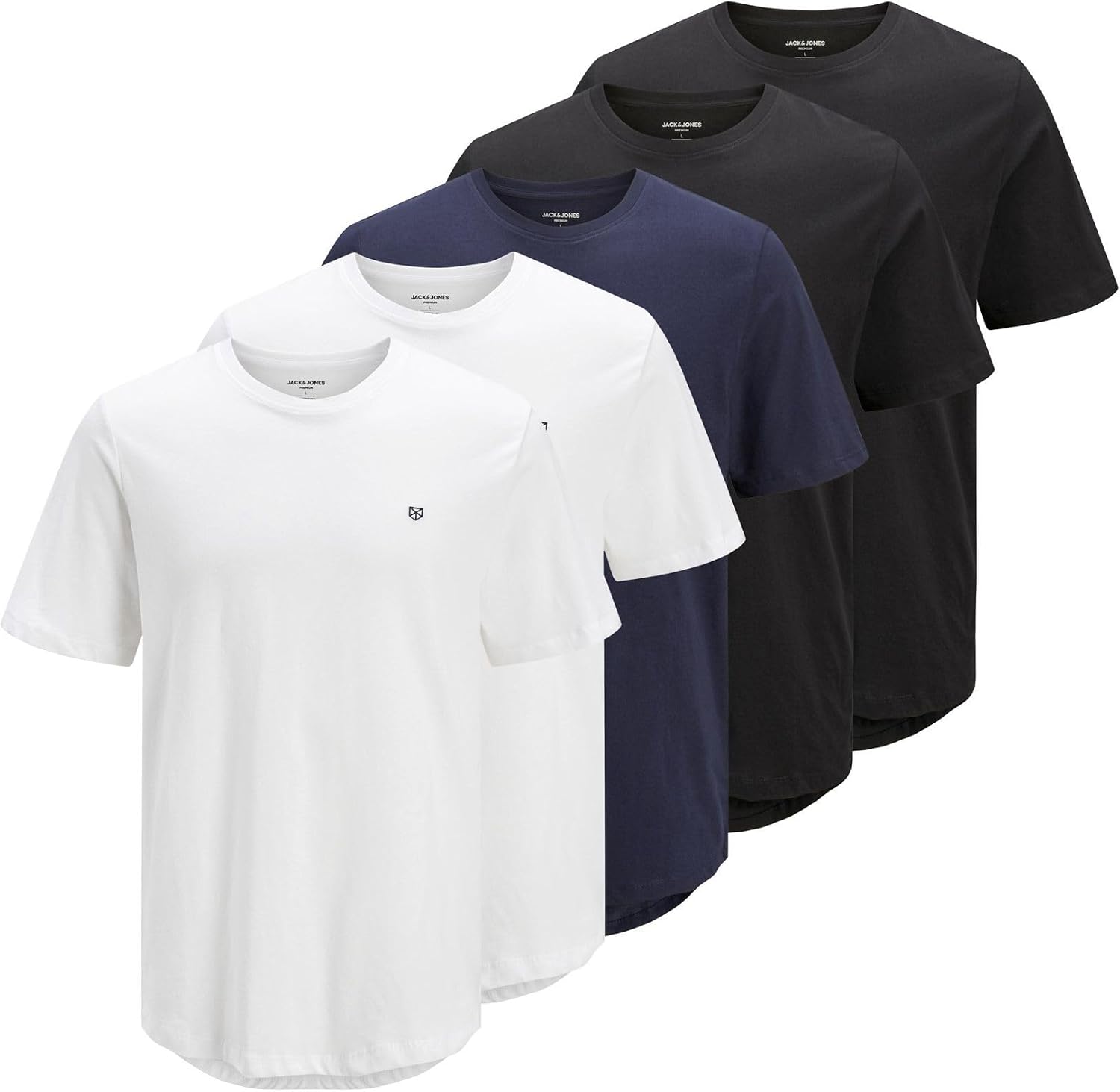 Thumbnail 6 de JACK & JONES 5er Pack Herren Shirts JJENOA Tee SS Crew Neck – Bequeme Basics aus Baumwolle