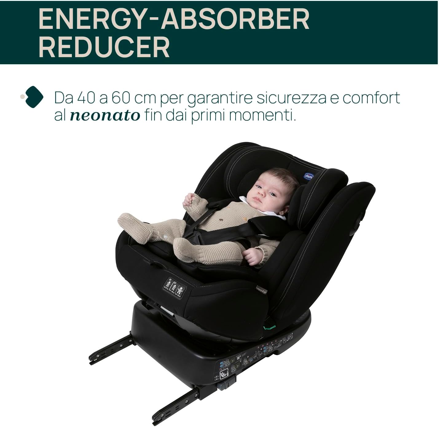 Thumbnail 6 de Chicco Unico Evo I-Size: seggiolino auto 0-36 kg 4-in-1 con Isofix girevole a 360°