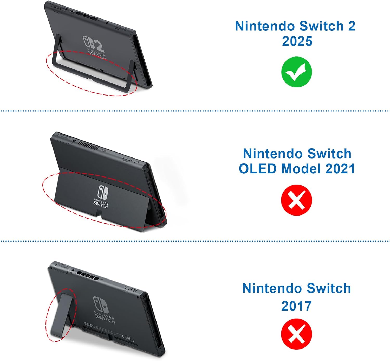 Detalle de FINTIE Ultralight Case for Nintendo Switch 2 (2025) with Game Card Slots – Shockproof, Ergonomic Grip