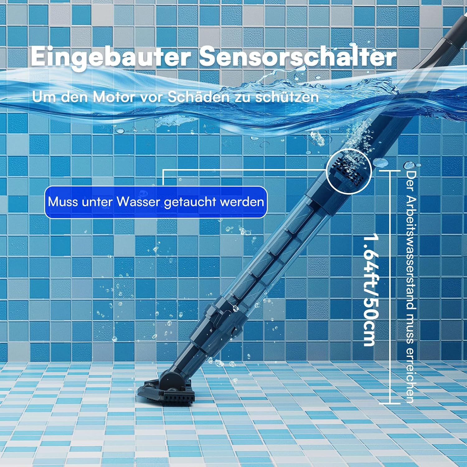 Detalle 2 de Kabelloser Poolsauger 12 Gallonen/Min