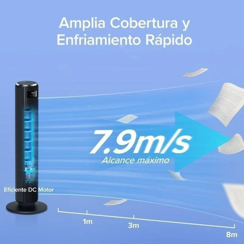 Thumbnail 1 de Ventilador Levoit TempSense 36 DC: torre elegante, 12 velocidades y control remoto para salón o dormitorio