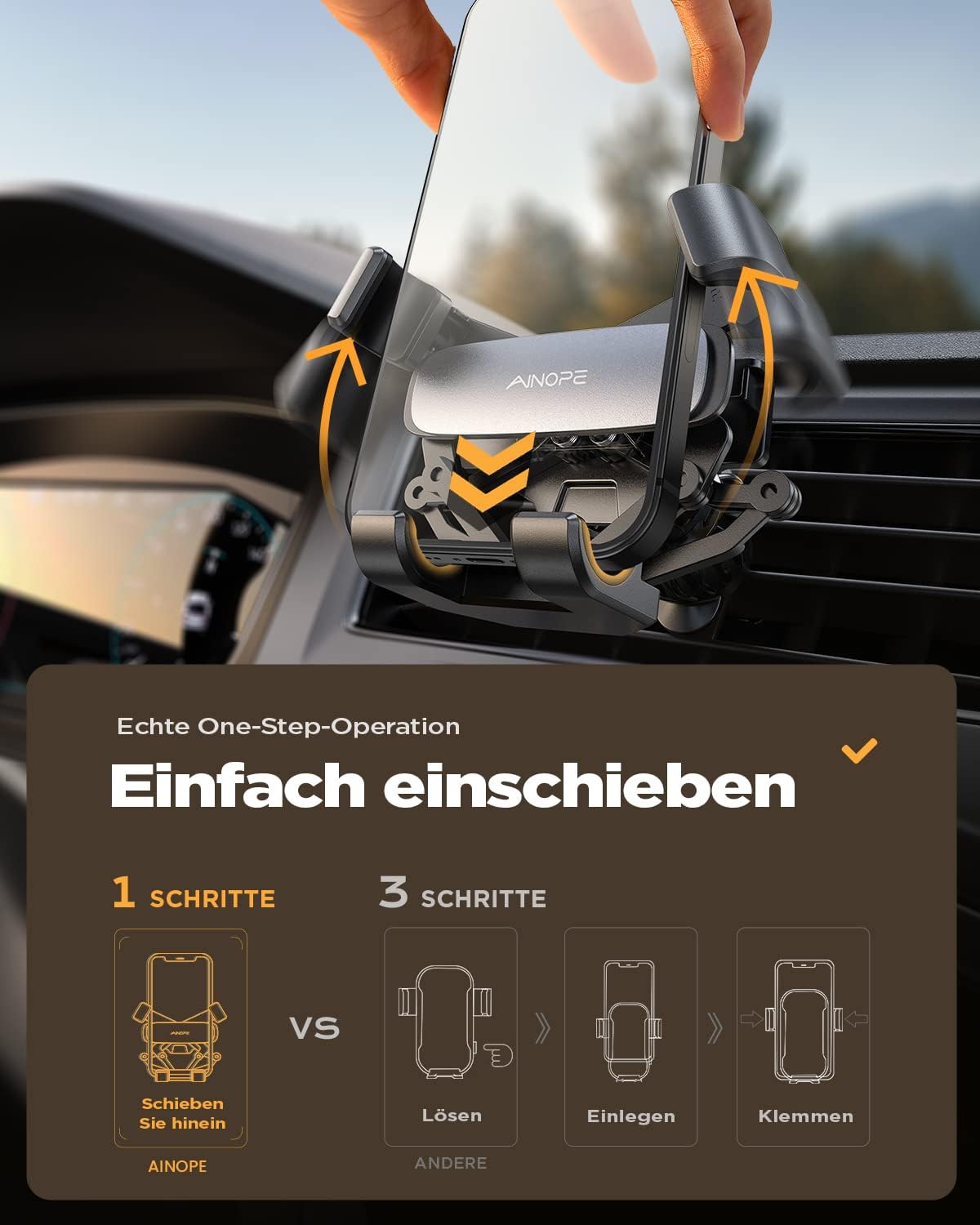 Detalle 2 de AINOPE Handyhalterung Auto Lüftung 2025