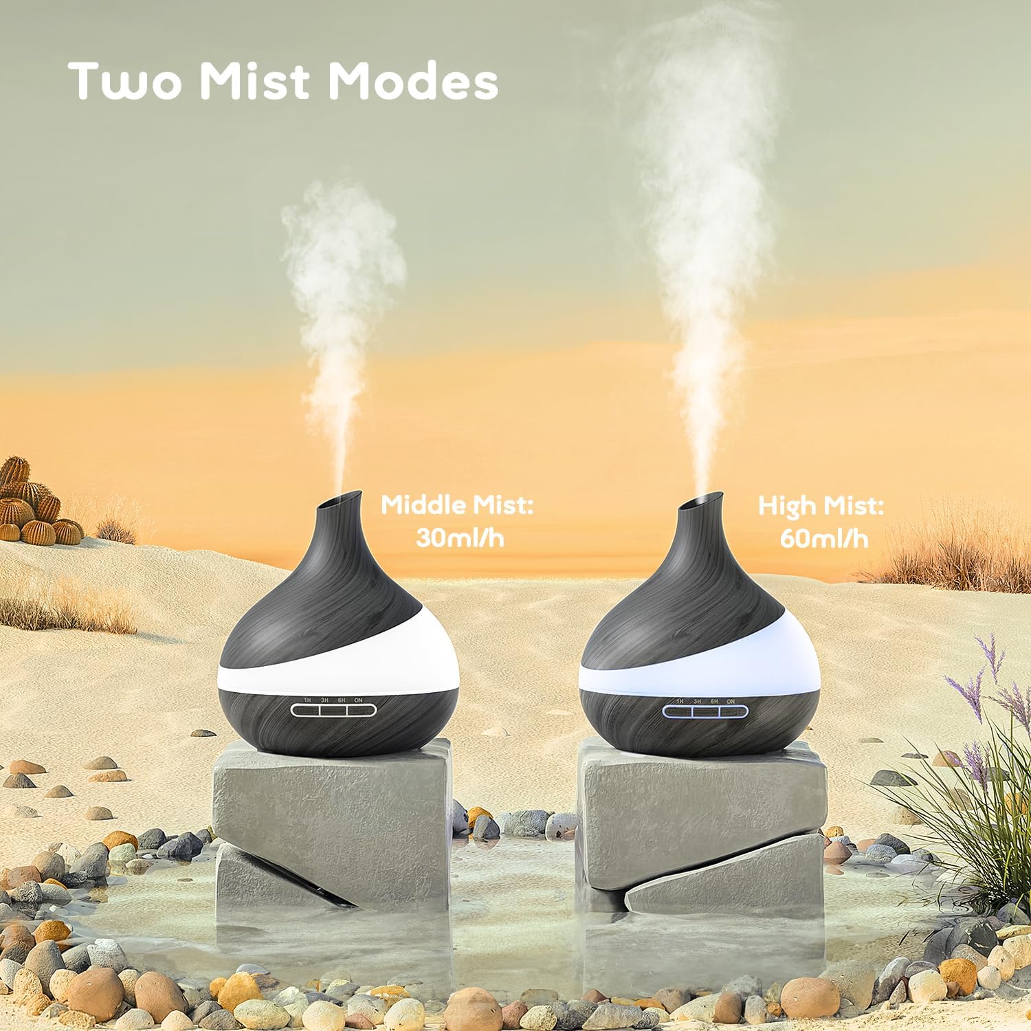 Thumbnail 3 de HJTHJT 500ML Essential Oil Diffuser: Remote-Controlled Aroma Diffuser for Home and Spa
