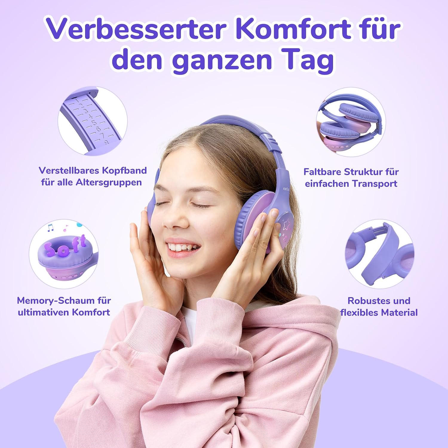 Thumbnail 4 de EarFun Bluetooth Kopfhörer Kinder