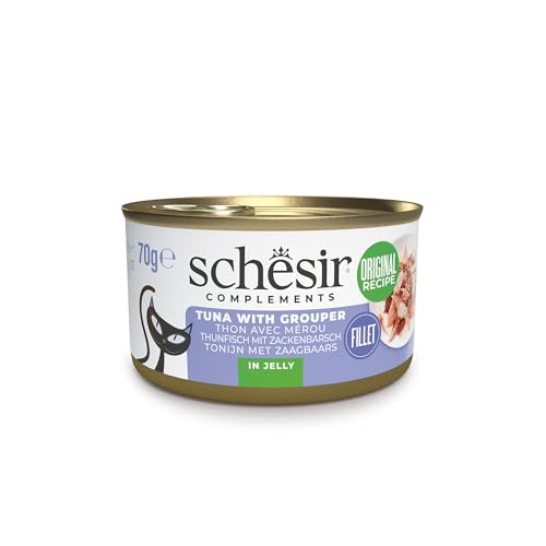 Detalle de Schesir Filetes atún y mero 12 x 70 g 🐱