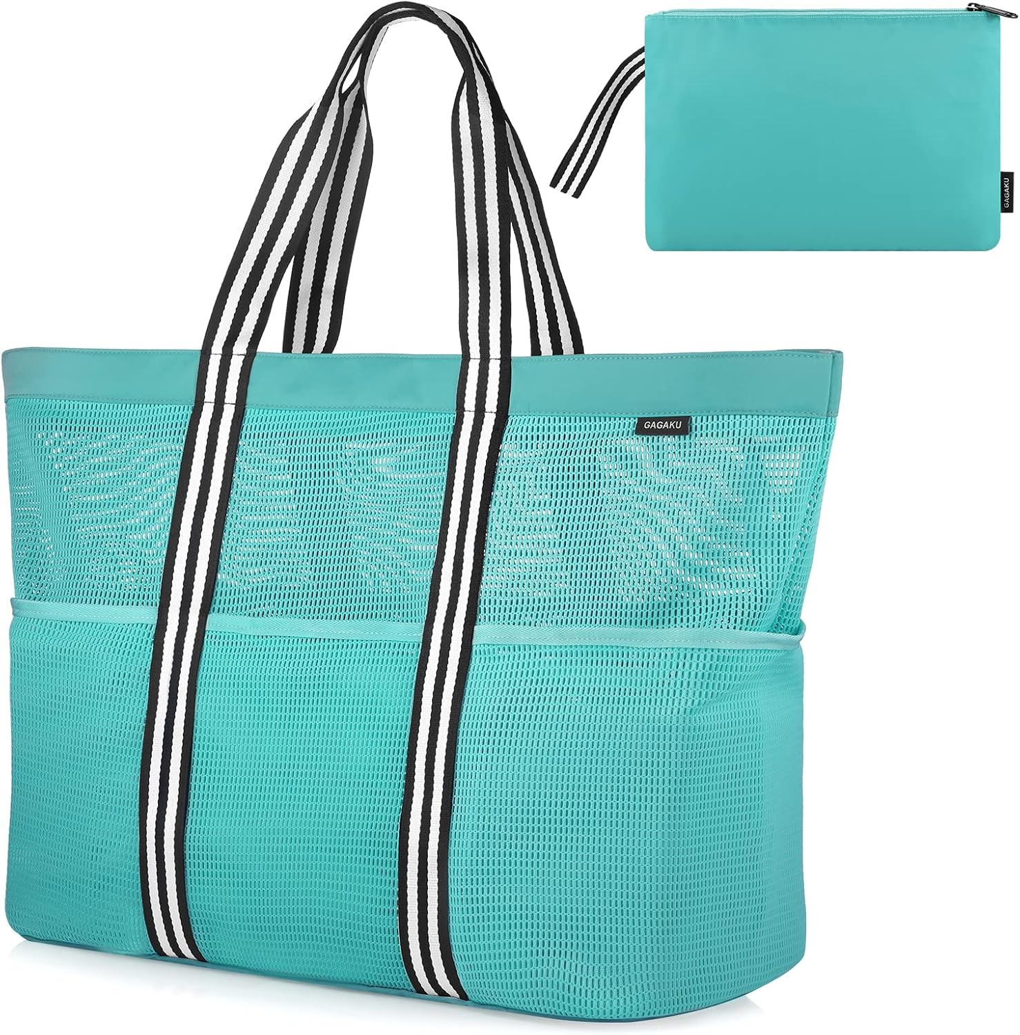 Thumbnail 5 de GAGAKU Sac de voyage extra large et sac en filet pliable – idéal plage, été et shopping