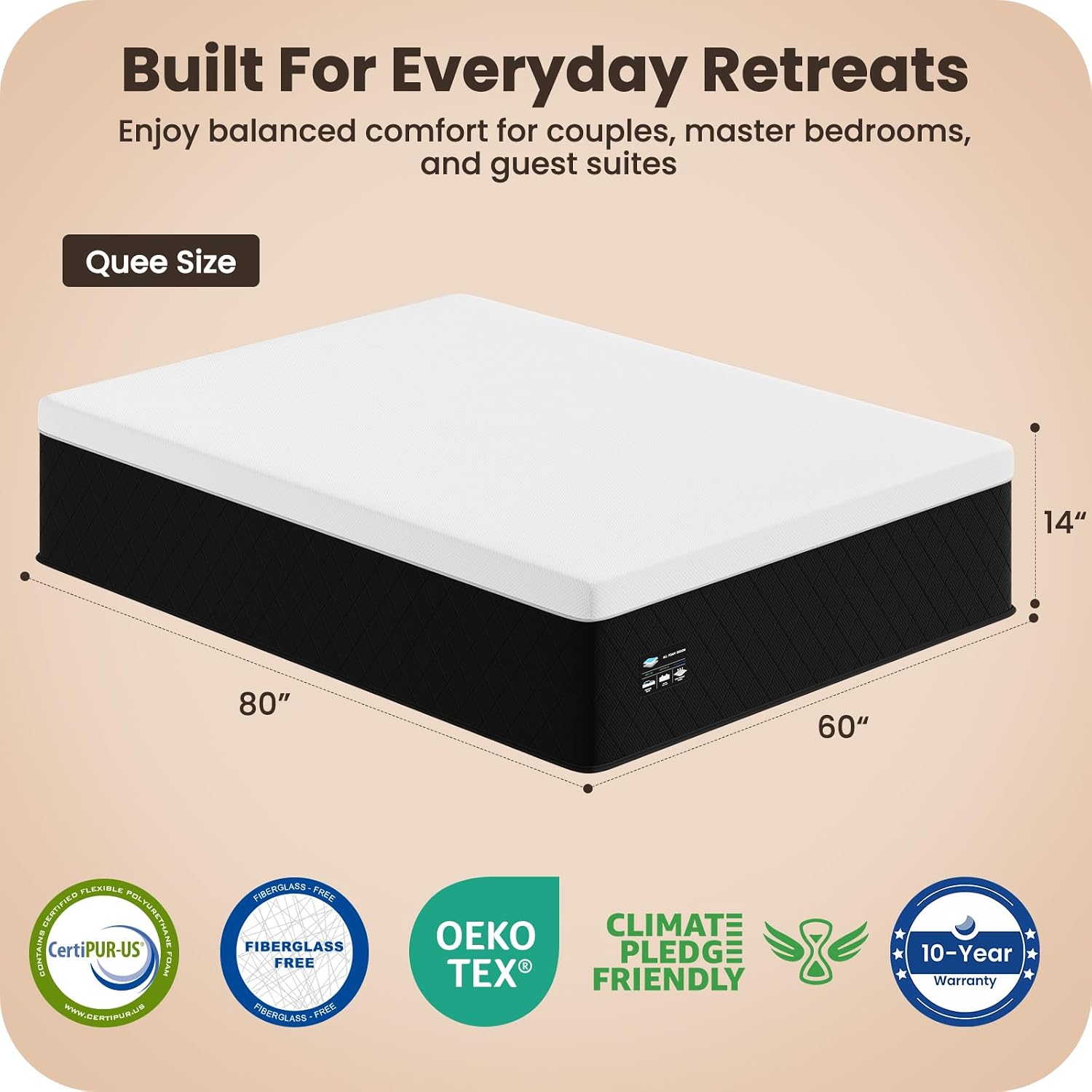 Detalle 2 de Extra Firm Queen Mattress, 14-Inch