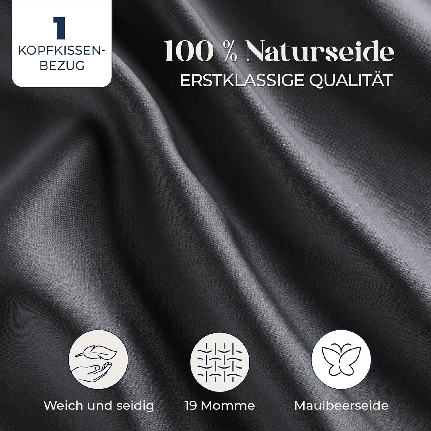 Thumbnail 1 de DREAMZIE Seidenkissenbezug 40x60 cm